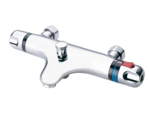 Just Taps Deck Mounted Thermostatic Bath Shower Mixer Without Kit Chrome