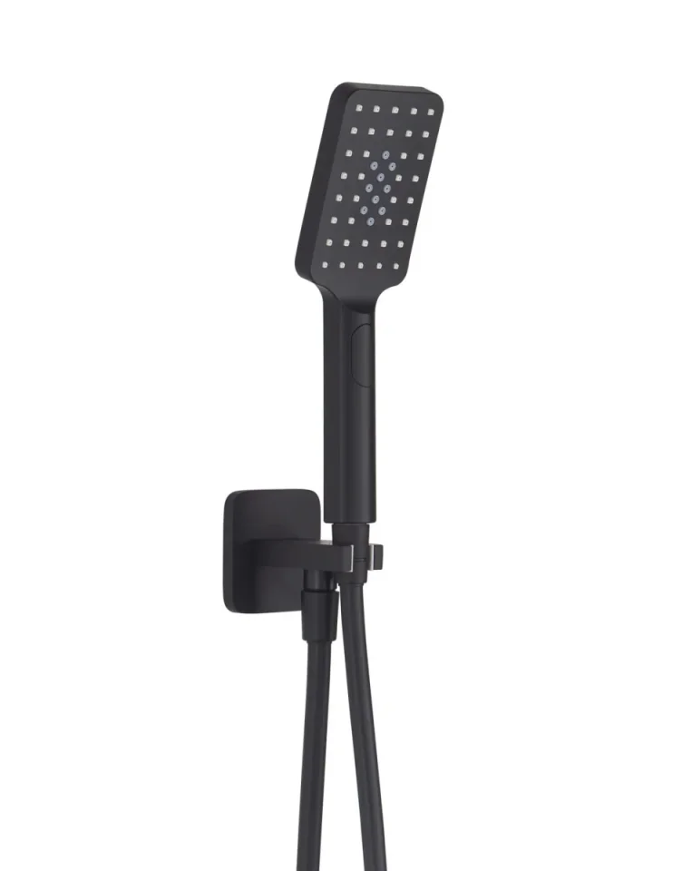 Just Taps Hix Square Shower Set Matt Black product image - Image 1