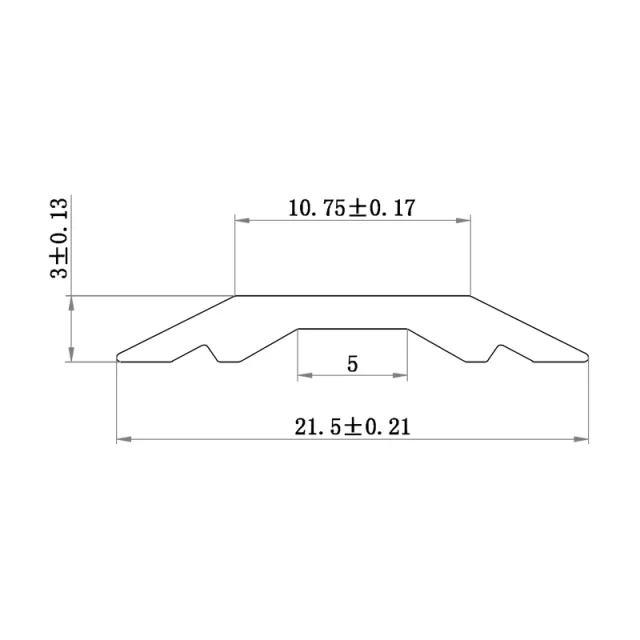 Abacus Glass Threshold Trim Piece - Bronze - 1200mm technical drawing - Image 2