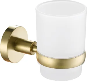 Just Taps Vos Tumbler Holder Brushed Brass