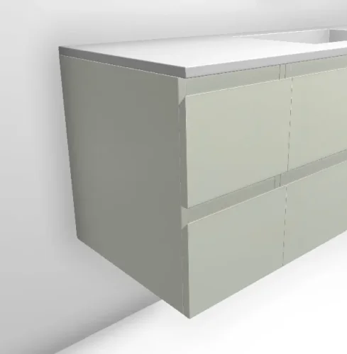 Faeber Mode 30 Side Unit 2 Drawer Unit Ral 9002 Grey White Gloss product image - Image 1