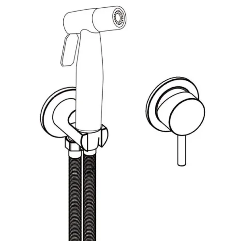 Ava Trend Douche Kit W/ Flanges - Polished Stainless Steel detail view - Image 2