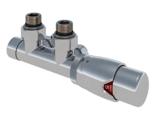 Eastbrook Angle Twin Inlet Thermostatic Radiator Valve 15mm Chrome