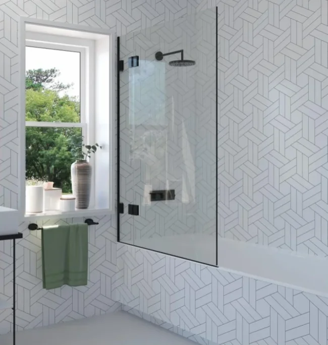 Shower Lab View 14 Standard-two Panel Hinged Bath Screen 989-1009 X 1500 product image - Image 1