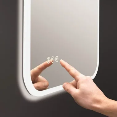 Crosswater Svelte Illuminated Mirror 500x800 detail view - Image 3
