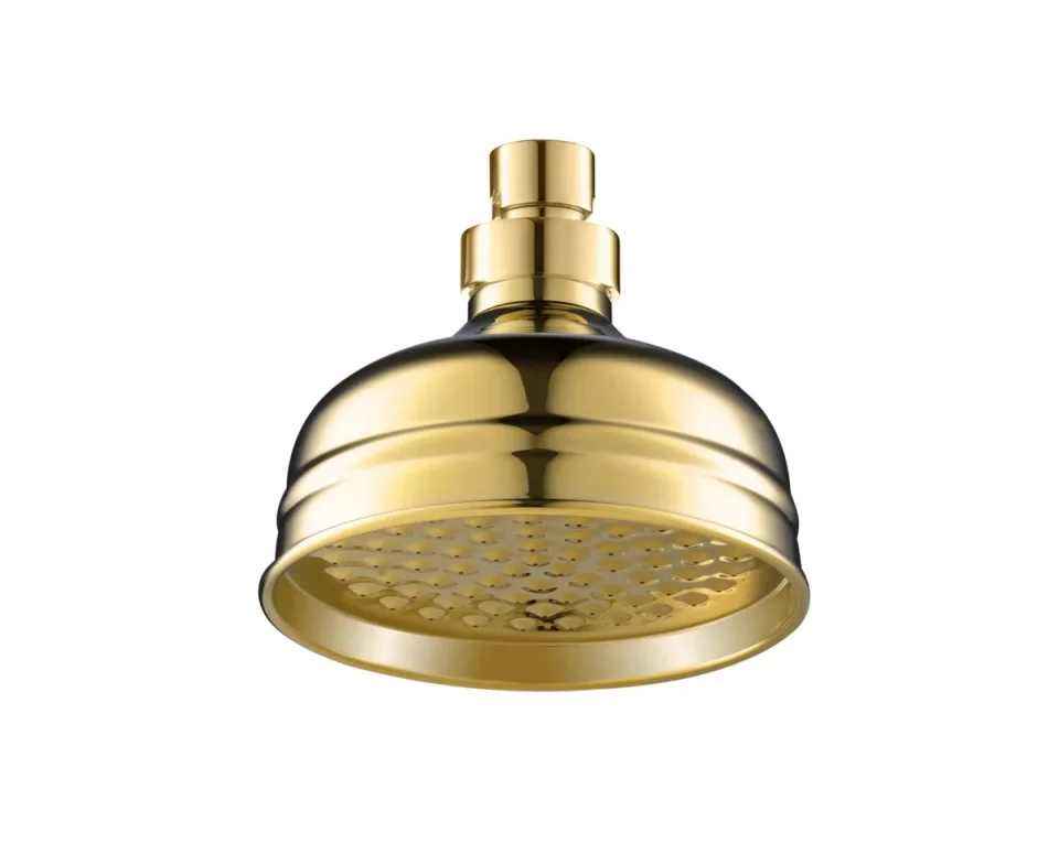 Just Taps Victorian Over Head Shower 200mm Light Gold product image - Image 1