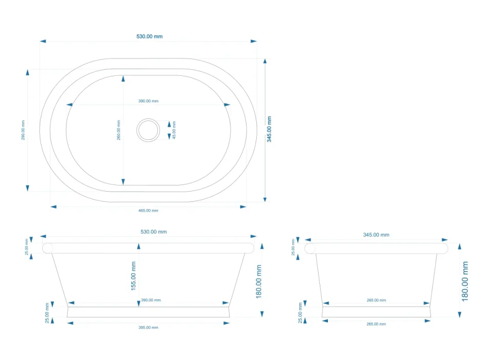 Bc Designs Copper Basin With Nickel Inner Copper/nickel detail view - Image 5