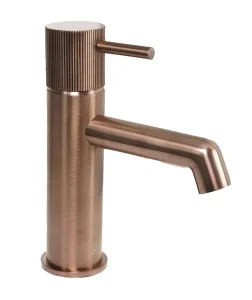 Just Taps Evo Single Lever Basin Mixer Tap Brushed Bronze