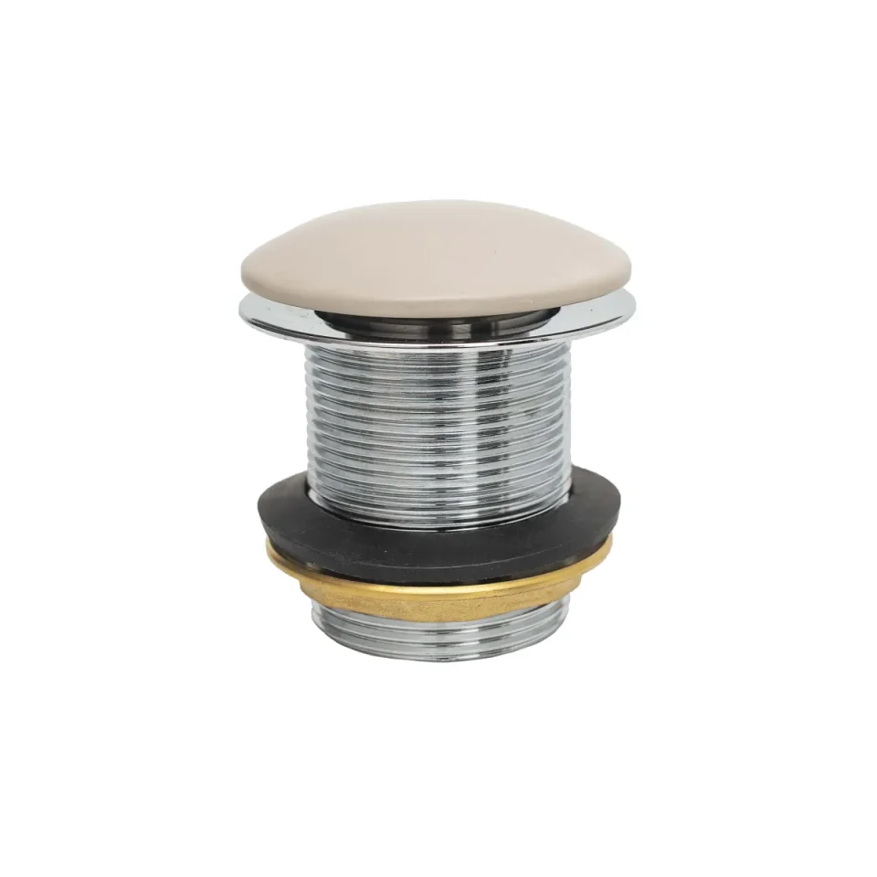 Bc Designs Push Down Bath Waste 60mm (unslotted) Light Fawn product image - Image 1