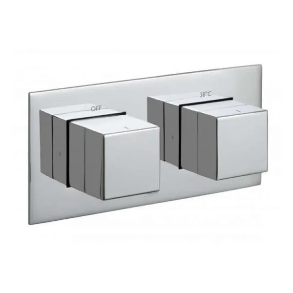Vado Tablet Notion 1 Outlet 2 Handle Concealed Thermostatic Valve Horizontal Chrome product image - Image 1
