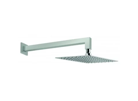 Vado Aquablade 200mm X 300mm (8" X 12") Rectangular Easy Clean Slimline Shower Head With Arm Chrome detail view - Image 2
