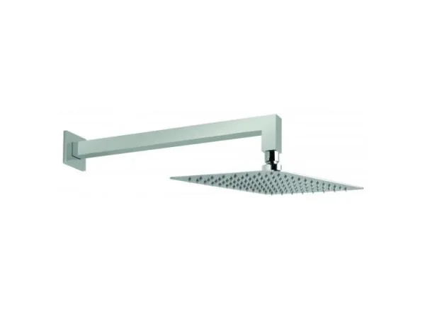 Vado Aquablade 200mm X 300mm (8" X 12") Rectangular Easy Clean Slimline Shower Head With Arm Chrome detail view - Image 2