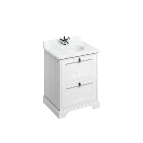 Burlington Freestanding Basin Unit Drawers White