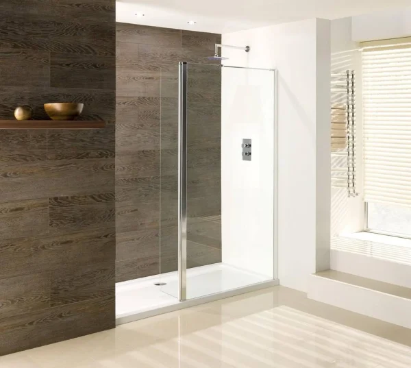 Eastbrook Valliant Walkin 800x1950 Front C/w 300 Flipper 8mm Chrome