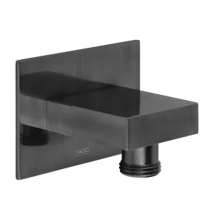 Vado Individual Square Wall Outlet Brushed Black