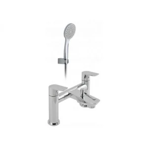 Vado Photon 2 Hole Bath Shower Mixer Deck Mounted With Shower Kit Chrome