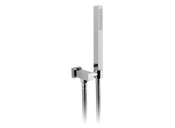 Vado Mix Single Function Mini Shower Kit With 150cm Shower Hose And Bracket With Integrated Outlet Chrome detail view - Image 2