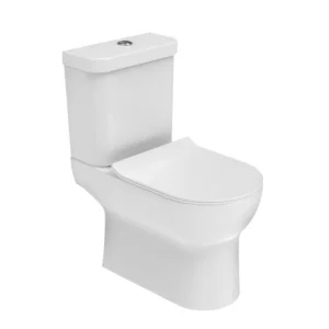 Saneux Air Close Coupled Wc Pan, Cistern & Slim Seat Pack - Rimless
