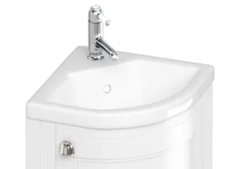 Burlington 43cm Quattrocast Corner Basin 1th product image - Image 1