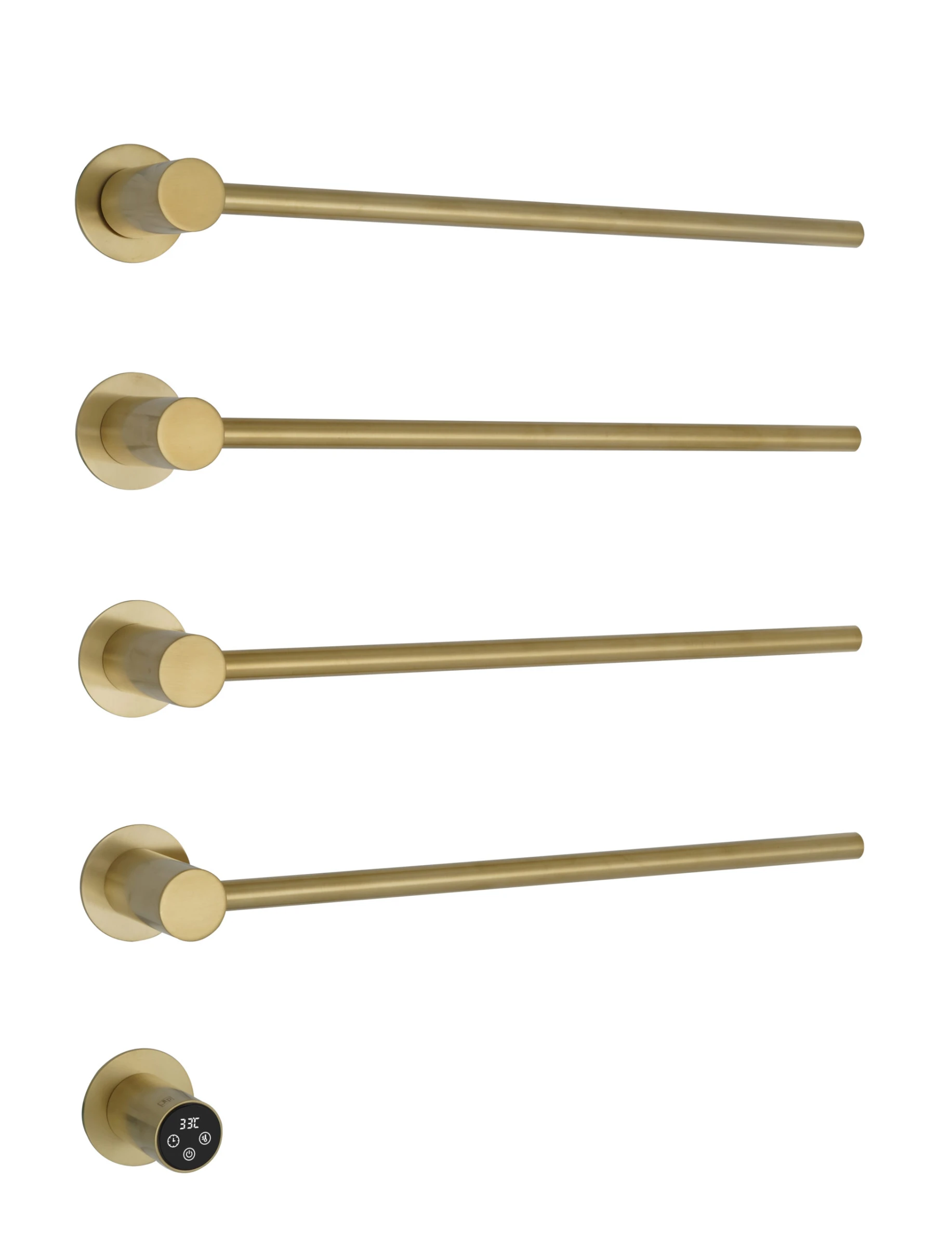 Just Taps Onyx Electric Towel Radiator 520 Brushed Brass