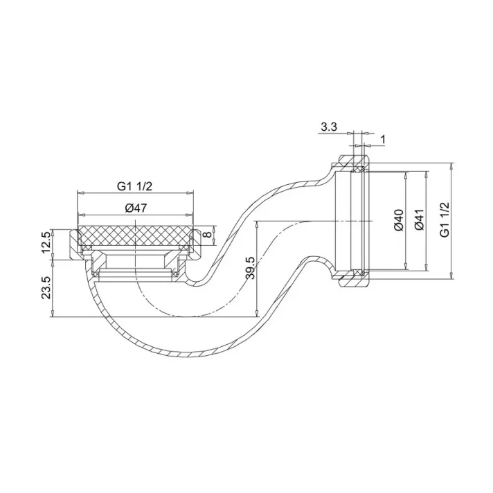 Britton Shallow P Trap detail view - Image 2