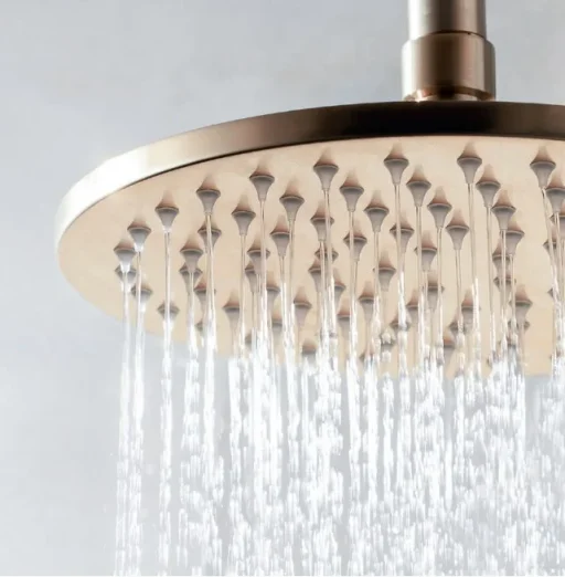 Crosswater Ceiling Shower Arm 200mm Brushed Brass detail view - Image 2