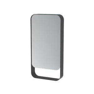Saneux Volato 50cm Left Hand Mirror Cabinet - Matte Black