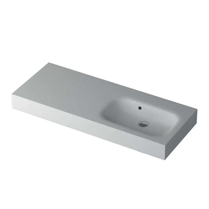 Faeber Infinite S1 Pearl 1200mm Right Hand Wall Hung Basin White Matt product image - Image 1