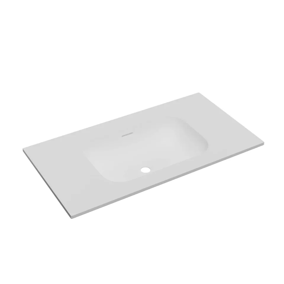 Faeber Infinite M1 Pearl 900mm Single Central Furniture Basin White Matt product image - Image 1
