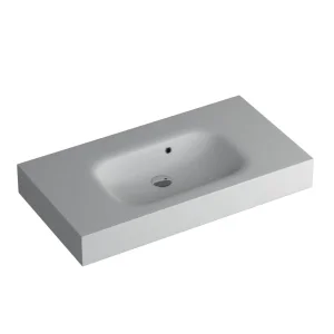 Faeber Infinite S1 Pearl 900mm Single Central Wall Hung Basin White Matt
