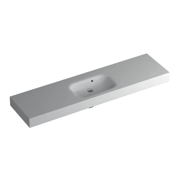 Faeber Infinite S1 Pearl 1800mm Single Central Wall Hung Basin White Matt