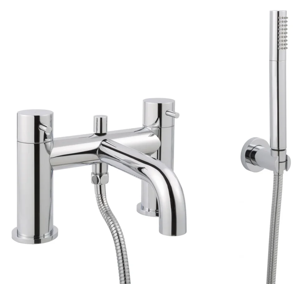 Just Taps Florence Deck Mounted Bath And Shower Mixer With Kit Chrome product image - Image 1
