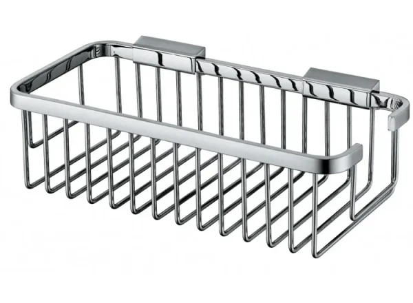Vado Basket Large Rectangular Wall Mounted Chrome detail view - Image 2