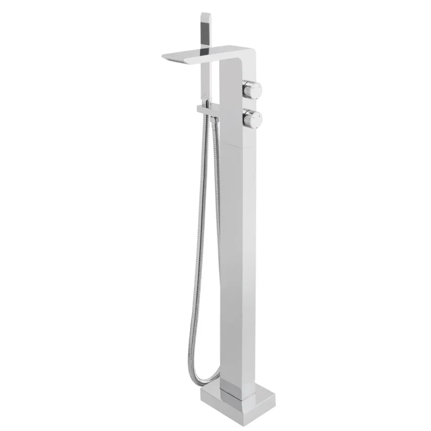 Vado Omika Floor Standing Bath Shower Mixer With Shower Kit Chrome product image - Image 1