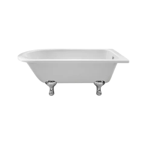 Bc Designs Tye 1700 Shower Bath With Feet Set 1 White detail view - Image 2