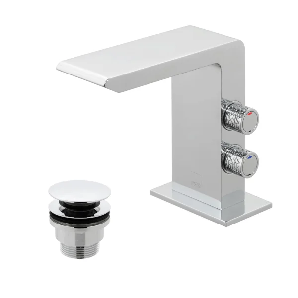 Vado Omika Mono Basin Mixer With Universal Waste Chrome