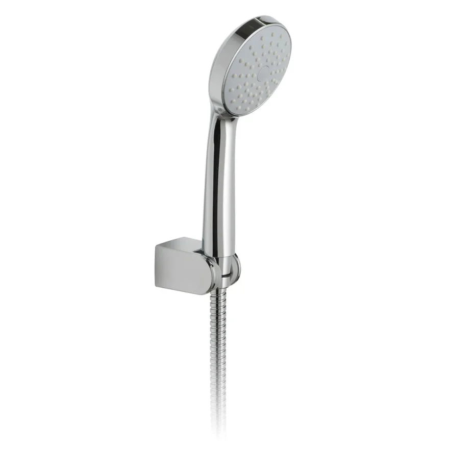 Vado Eris Round Single Function Mini Shower Kit With 150cm Shower Hose And Bracket Chrome product image - Image 1