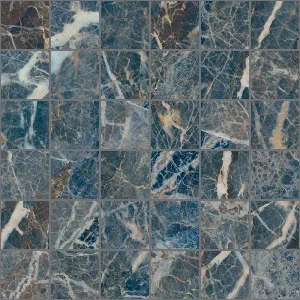European Tiles Charmo Blue Sunstone Mosaic 30 X 30cm Polished Wall Tile