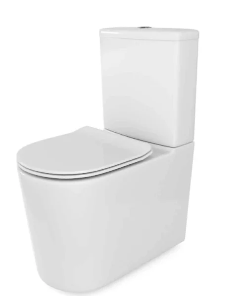Cubico Zodiac Rimless Close Coupled Toilet And Soft Closing Seat