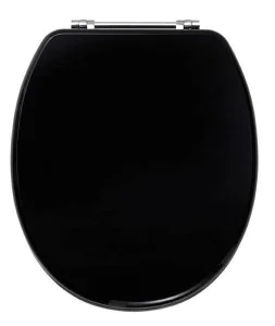 Eastbrook Sherwood Seat With Chrome Hinges High Gloss Black