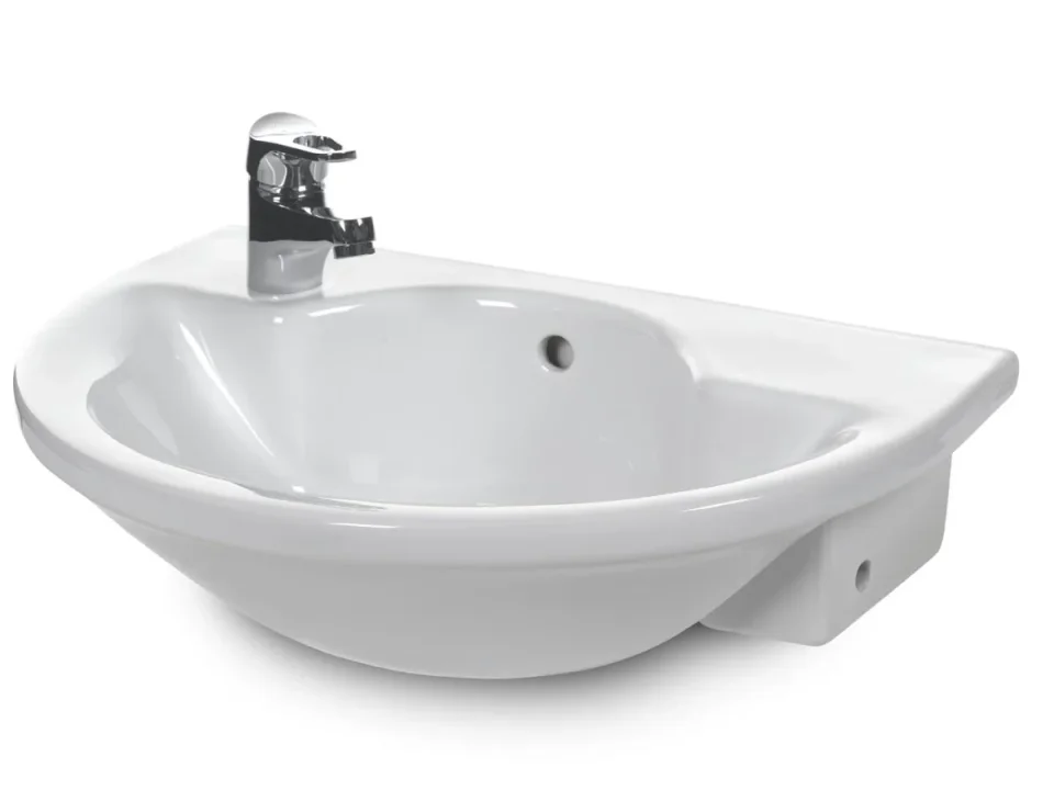 Eastbrook Kompact Reduced Depth Sr Basin 2th White product image - Image 1