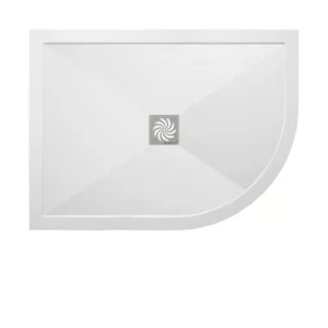 Crosswater Central Waste Offset Quadrant Right Hand 25mm Stone Resin Shower Tray 900 x 1200mm