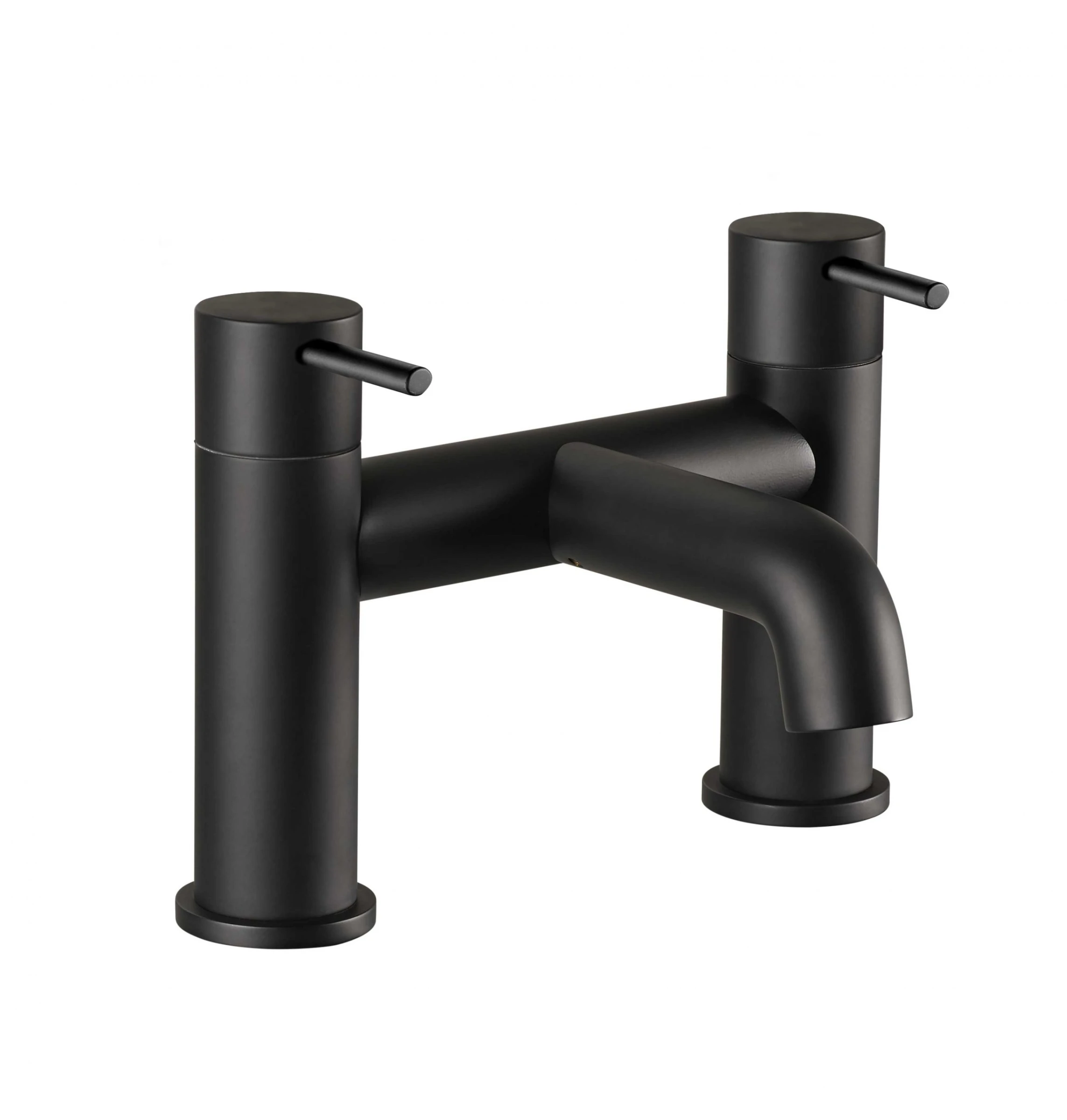 Just Taps Vos Deck Mounted Bath Filler Matt Black