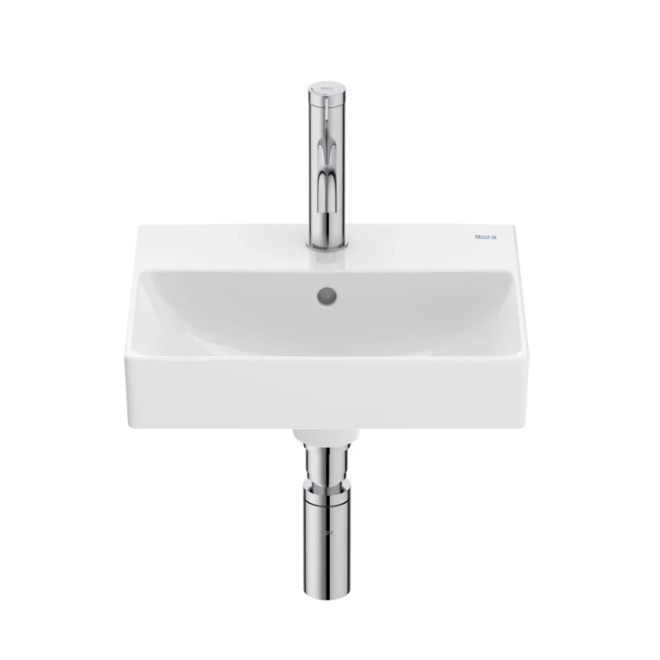 Roca Ona Compact Wall Hung Basin 400mm - White product image - Image 1