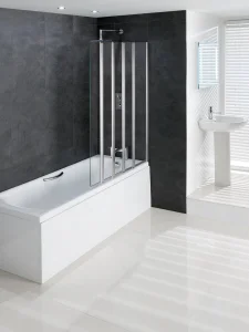 Eastbrook Volente 1250mm 1 Fixed And 4 Folding Panels Rh Chrome Profiles