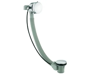 Just Taps Free Flow Bath Filler With Pop Up Waste System 60cm Chrome