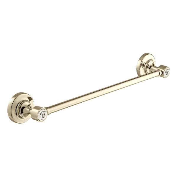 Booth & Co. 450mm Towel Rail Nickel & Crackled White