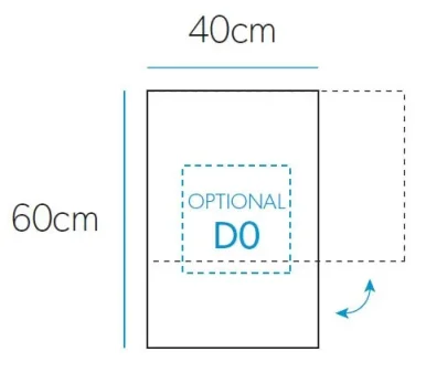 Hib Johnson Mirror H60 X W40cm technical drawing - Image 2