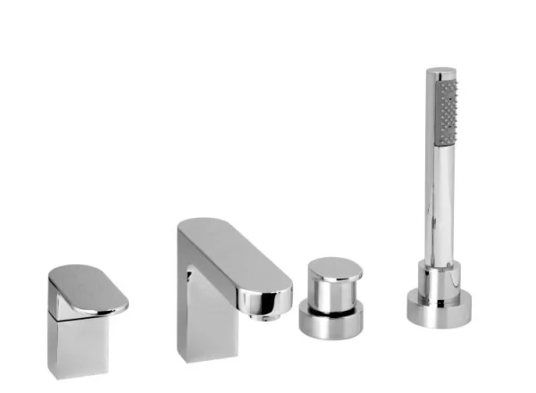 Vado Life 4 Hole Bath Shower Mixer Single Lever Deck Mounted Chrome