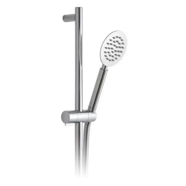 Vado Aquablade Slide Rail Shower Kit With Round Single-function All Metal Rub-clean Shower Handset With Cool Touch Handle, 900mm Slide Rail With Twist Control And 150cm Shower Hose Chrome product image - Image 1